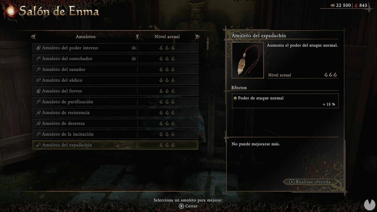 Onimusha: Way of the Sword - Charms: Fencer's Strength Charm