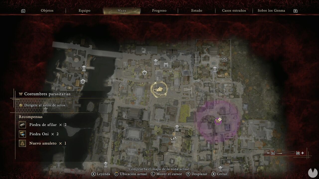 Onimusha: Way of the Sword - Oni Glyphs: location of Glyph #25 southwest of Yasaka Shrine