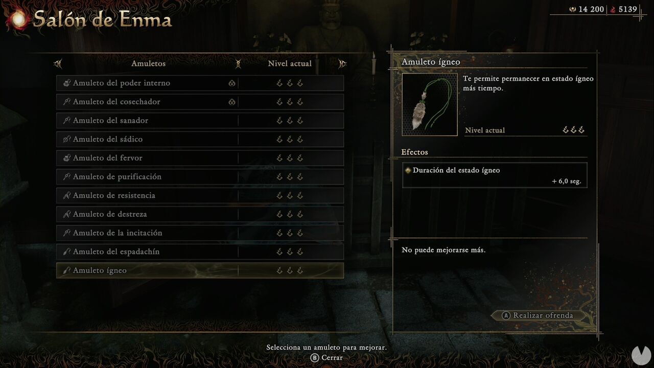 Onimusha: Way of the Sword - Charms: Blazing Charm