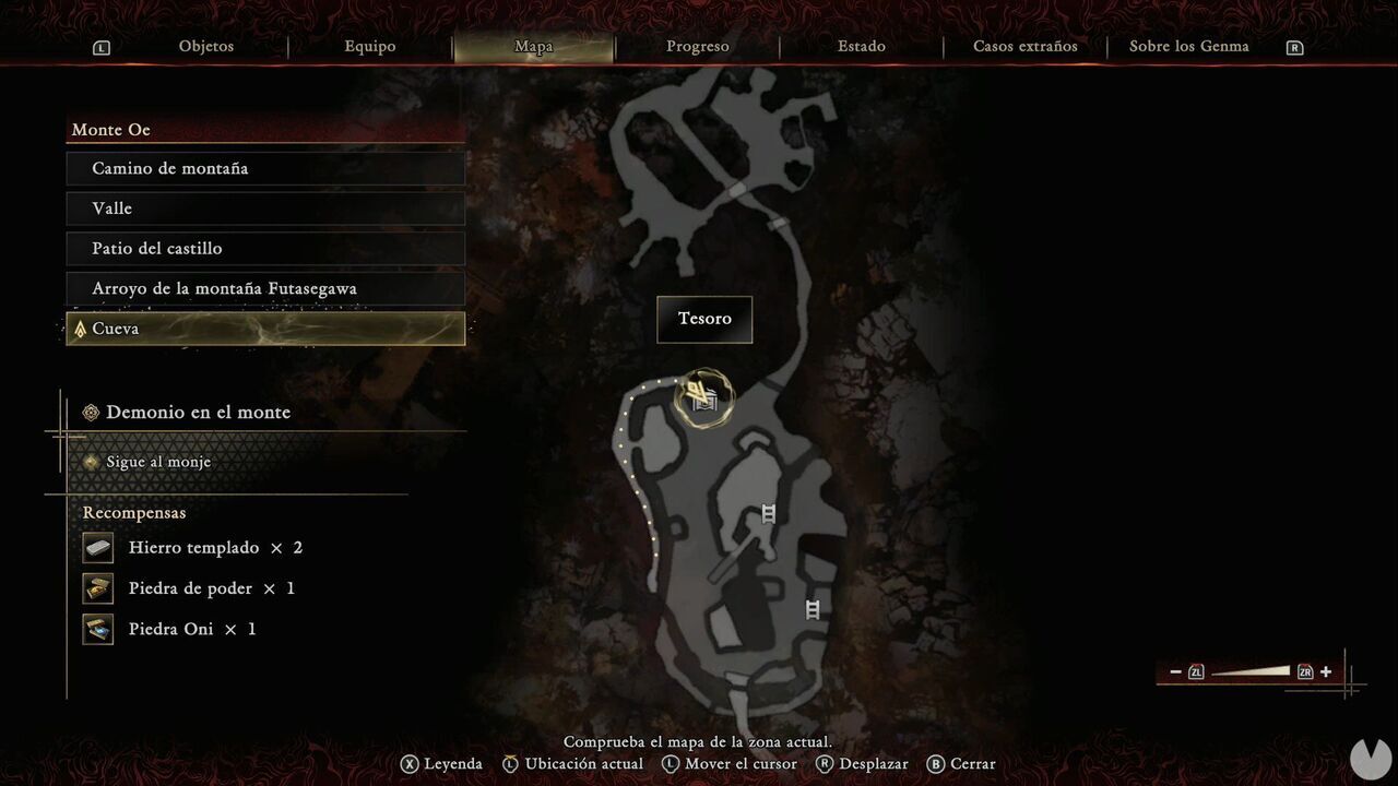 Onimusha: Way of the Sword - The Demon on the Mount: location of the Treasure chest in the northwestern corner of the Malice-filled dungeon area
