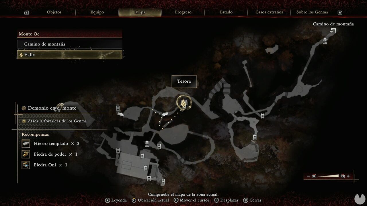 Onimusha: Way of the Sword - The Demon on the Mount: location of the Treasure in the hanging-crate area of Mount Oe