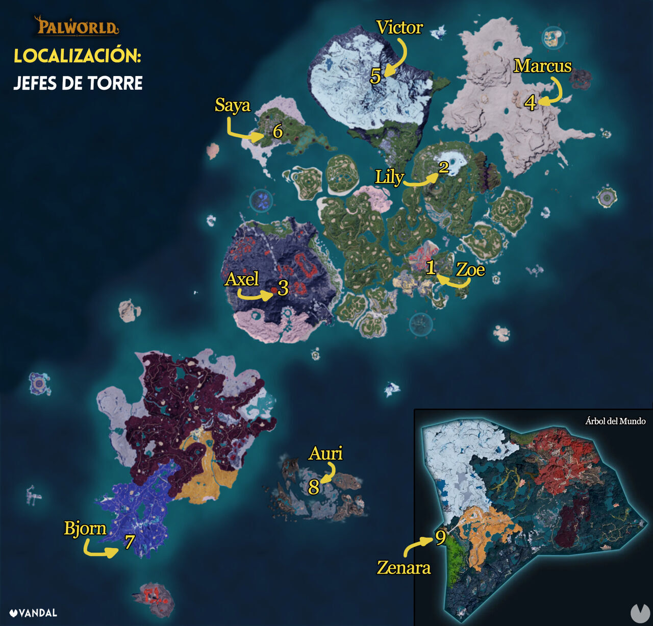 Palworld - Tower Boss locations and the best order to defeat them