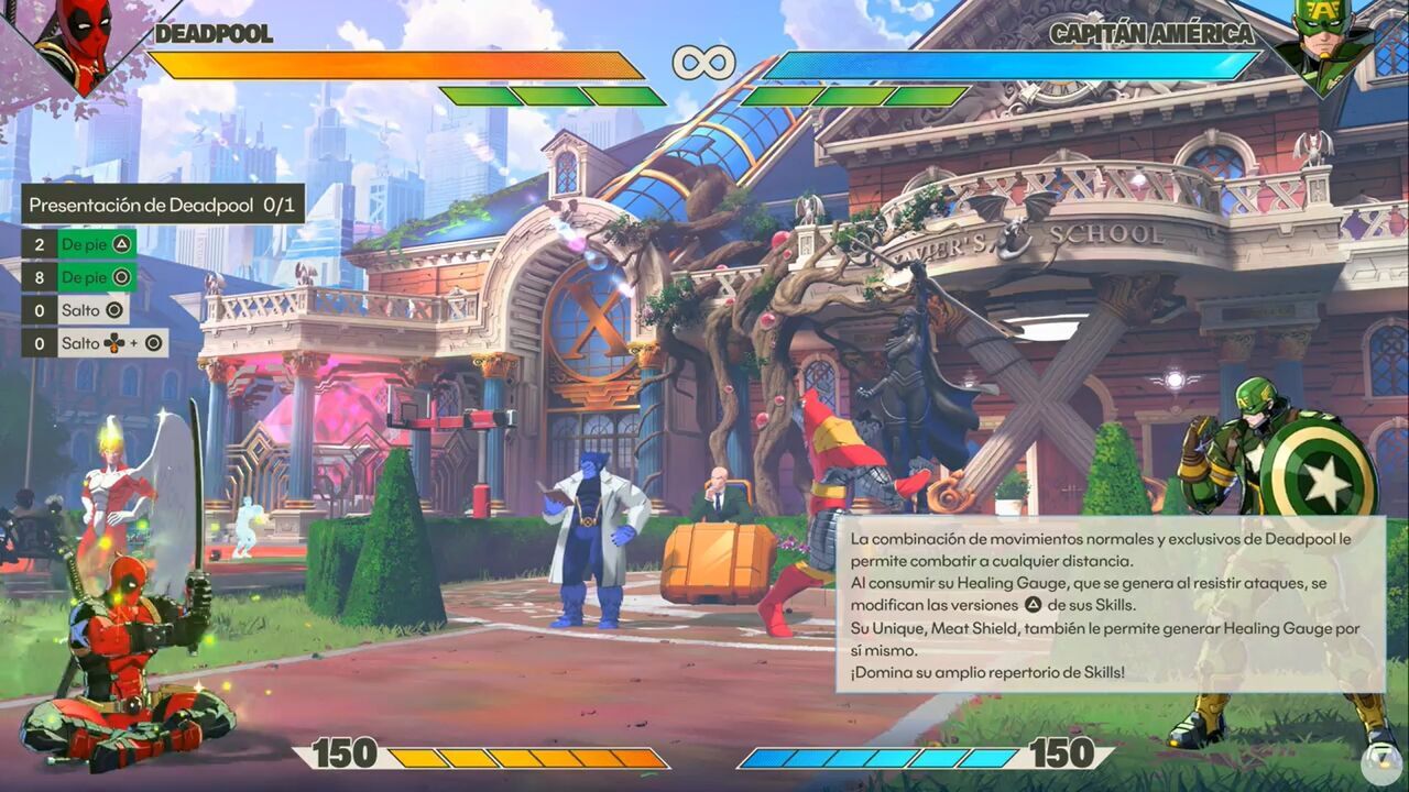 Marvel Tōkon: Fighting Souls - Deadpool secret commands; Deadpool performing Healing Agura