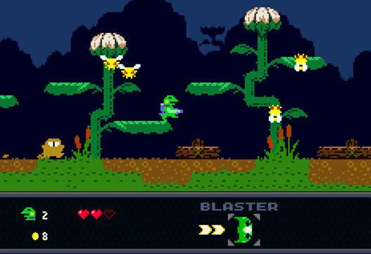 Kero Blaster, su último juego hasta el momento.