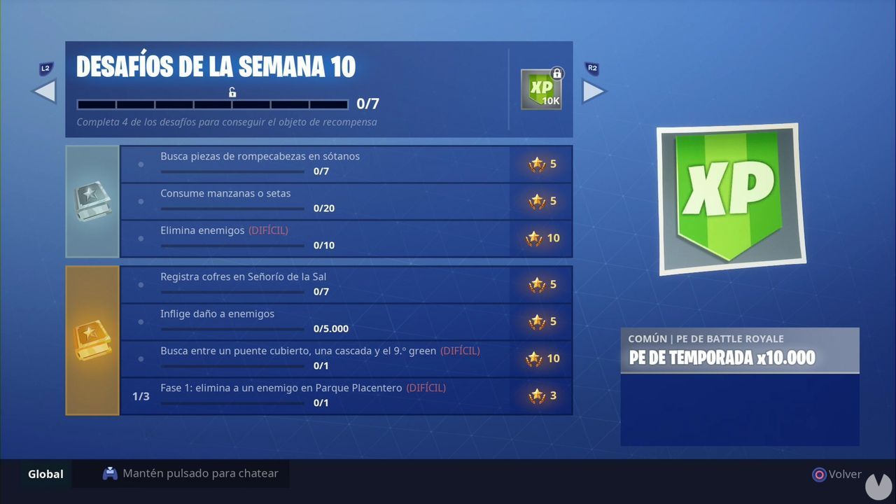  - piezas de rompecabezas fortnite semana 10