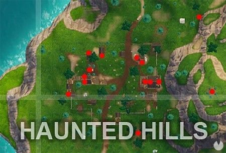 Fortnite: localización de cofres en Lomas Lúgubres
