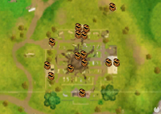 Fortnite: localización de cofres en Carretes comprometidos