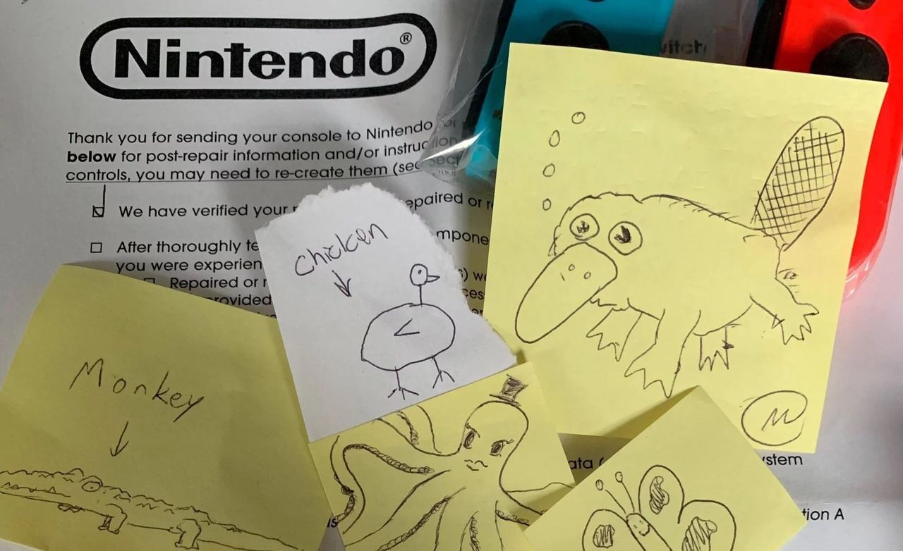 Pide al servicio técnico de Nintendo que dibuje a sus animales favoritos... y lo consigue