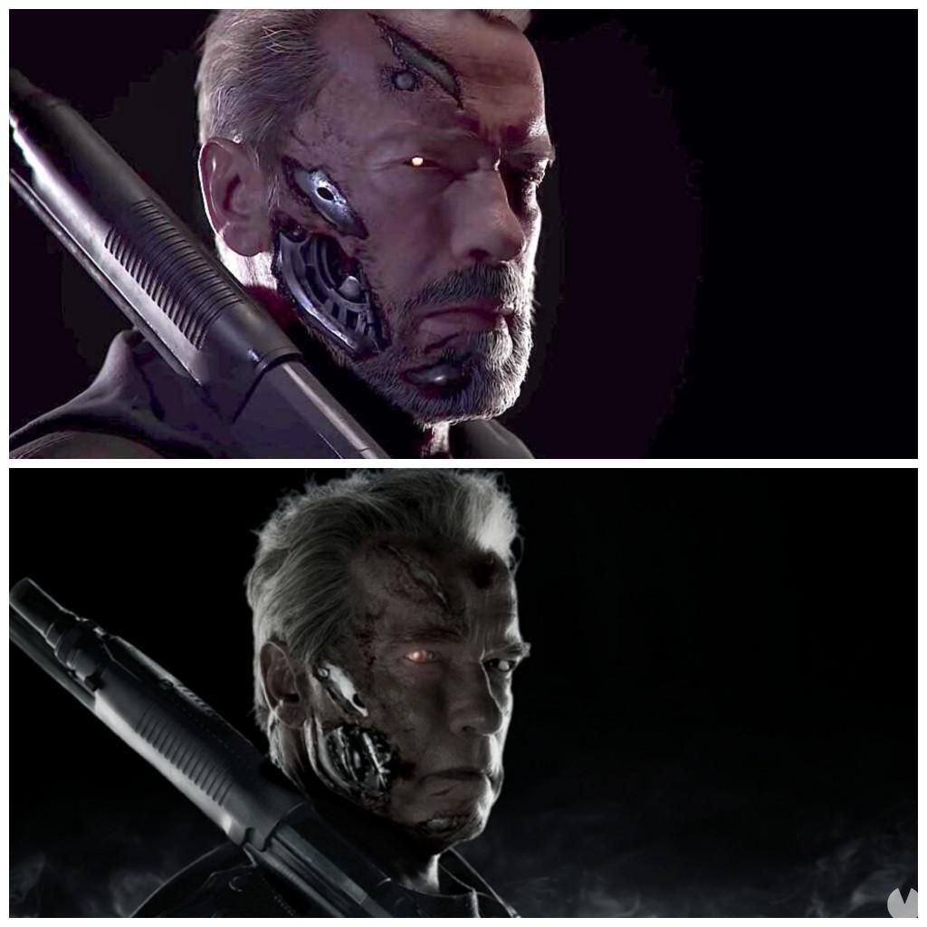 Compare to Arnold Schwarzenegger Mortal Kombat 11 with Terminator: Genisys
