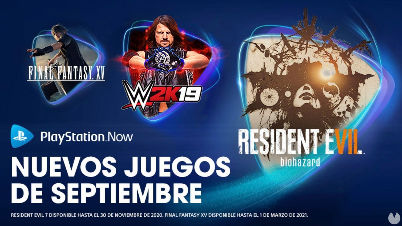 Juegos de PS Now de septiembre: Resident Evil 7, Final Fantasy 15, WWE 2K19 y más