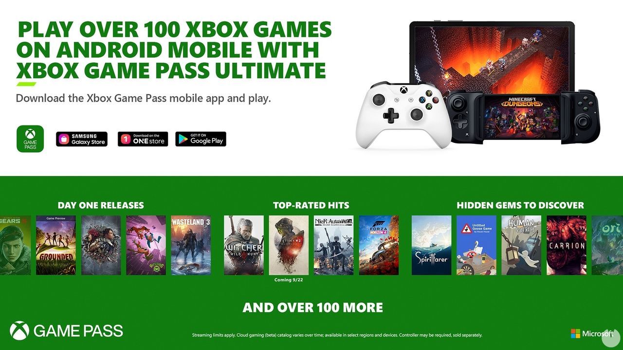 xCloud se estrenará mañana en Xbox Game Pass Ultimate con más de 150 juegos