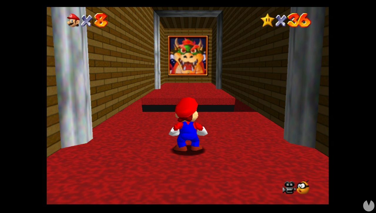 Bowser in the dark world en Mario 64: estrellas y 100% - Super Mario 3D All-Stars