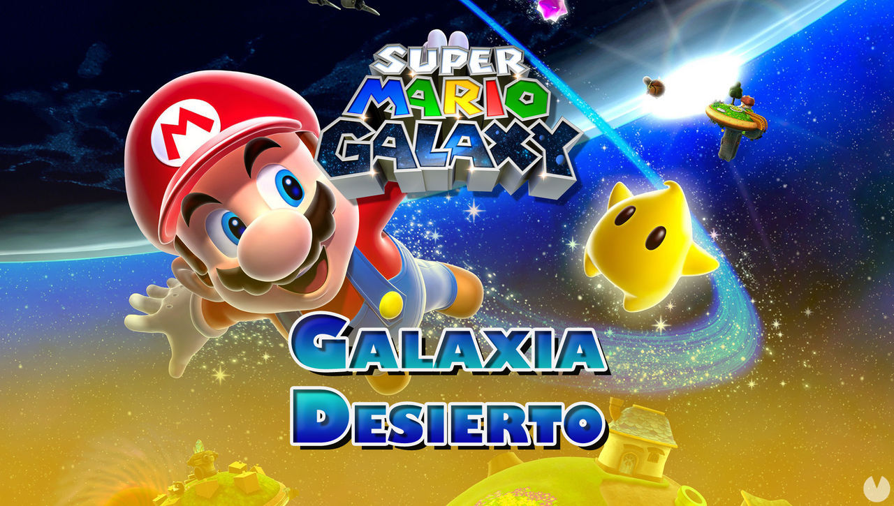 Galaxia Desierto en Super Mario Galaxy al 100% y estrellas - Super Mario 3D All-Stars