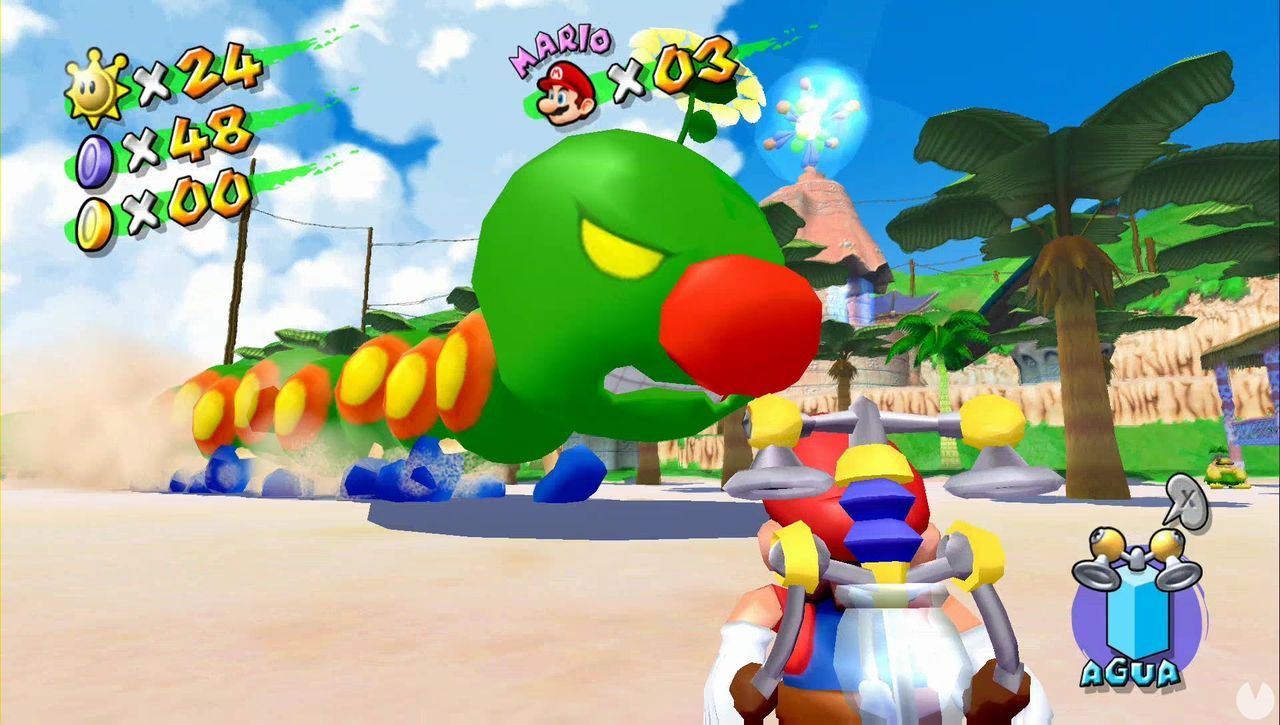 Floruga en Super Mario Sunshine: Cmo derrotarlo? - Super Mario 3D All-Stars