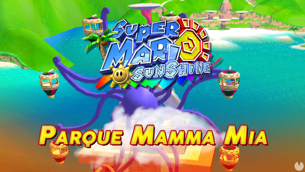 Mundo 4: Parque Mamma-Mia en Super Mario Sunshine al 100% y Soles - Super Mario 3D All-Stars