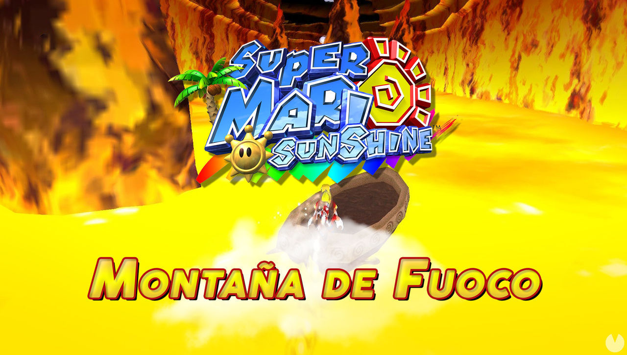 Mundo 8: Montaa del Fuoco en Super Mario Sunshine al 100% y Soles - Super Mario 3D All-Stars