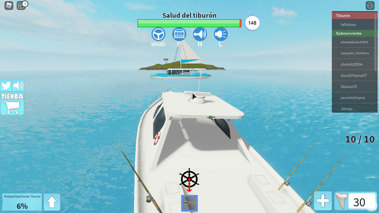 Screenshot of SharkBite Classic on Roblox.