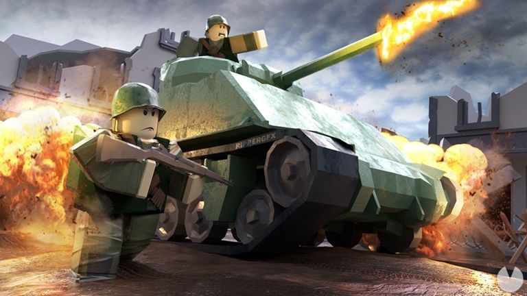 Screenshot of War Simulator on Roblox.