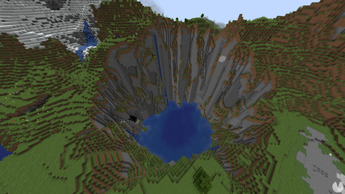 Best Minecraft seeds - Crater Lake