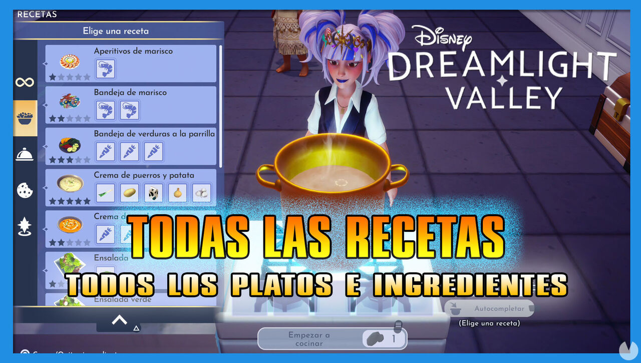 TODAS las recetas de comida en Disney Dreamlight Valley y cmo crearlas - Disney Dreamlight Valley
