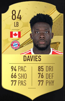 FIFA 23 - Los mejores jugadores jóvenes Sub-21 Alphonso Davies