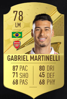 FIFA 23 - Los mejores jugadores jóvenes Sub-21 Gabriel Martinelli