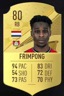 FIFA 23 - Los mejores jugadores jóvenes Sub-21 Jeremie Frimpong