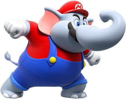 Transformacin de elefante en Super Mario Bros. Wonder