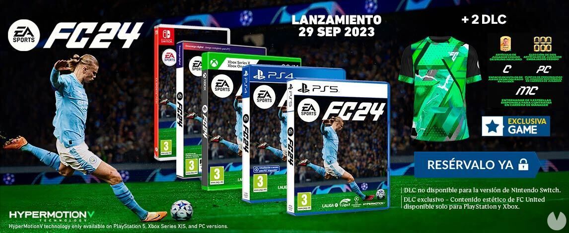 GAME celebra el lanzamiento de EA Sports FC 24 con DLC de regalo, packs, descuentos y más. Noticias en tiempo real