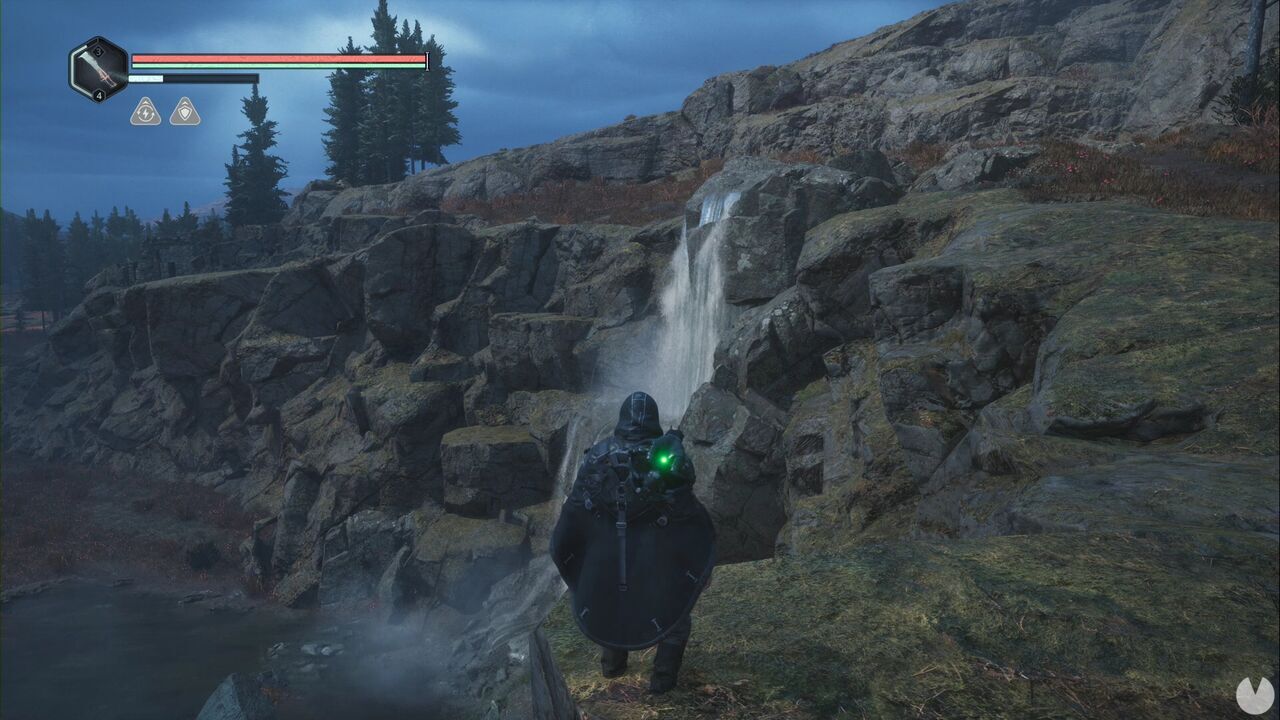 Hell is Us - Vaults of Forbidden Knowledge, location of the Vault of the Knoll behind the waterfall in the Vyssa Hills