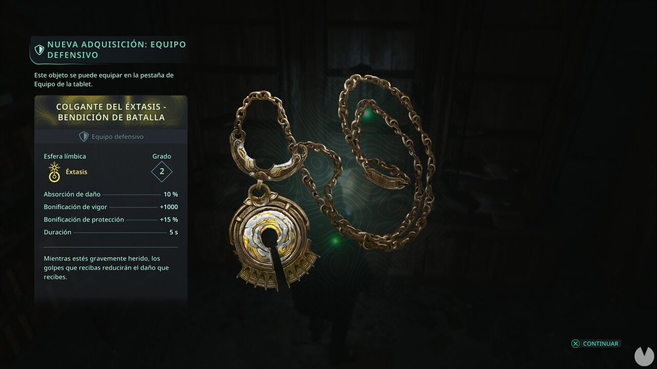 Hell is Us - Defensive Gear, Pendant of Ecstasy - Battle Bliss