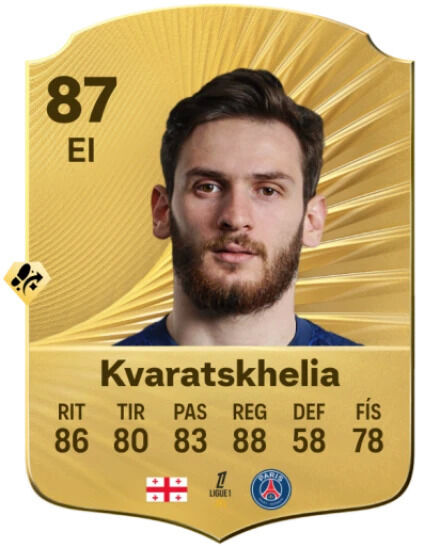 EA Sports FC 26 - Mejores jugadores con mayor potencial del modo Carrera Khvicha Kvaratskhelia