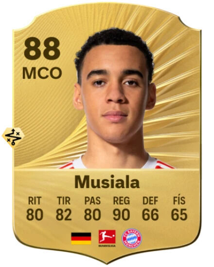 EA Sports FC 26 - Mejores jugadores con mayor potencial del modo Carrera Jamal Musiala