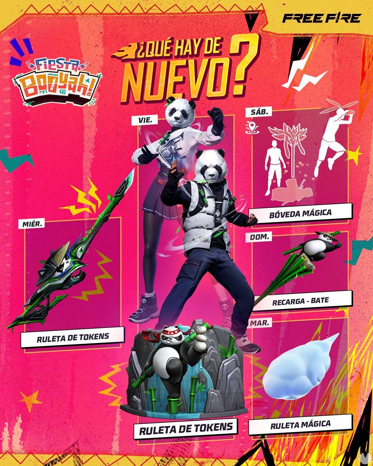 FREE FIRE MAX | Agenda semanal del 10 al 16 de septiembre: Skins Pandamonium y nuevo AWM. Noticias en tiempo real