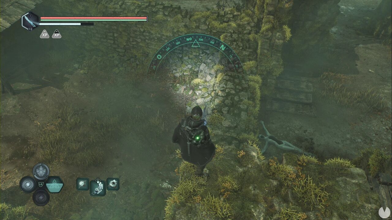 Hell is Us - Marastan, section of the ruins' wall you can drop onto to reach a second Amine Prism - Zeta