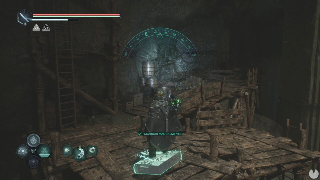 Hell is Us - Arcas Spire, cave southeast of the save point on the wooden scaffolding inside Arcas Spire