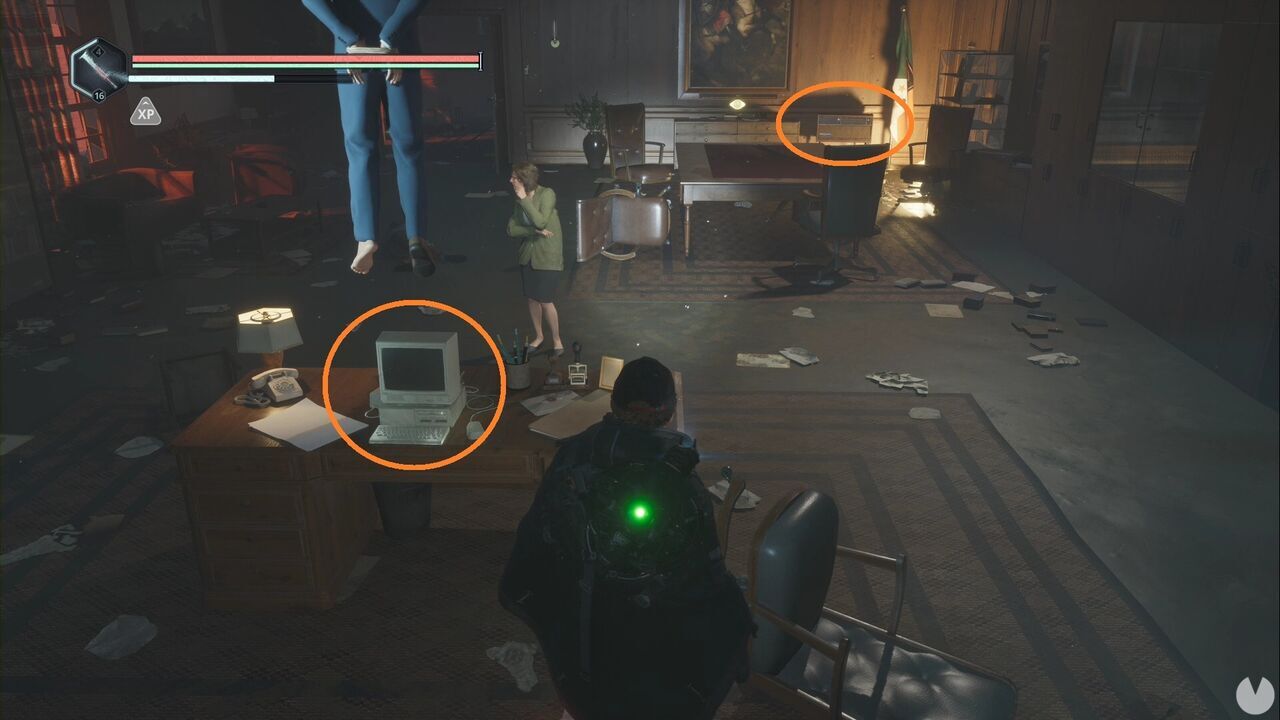 Hell is Us - Lethe - Ministry of Cultural Primacy, radio in the corner of Marton Ralst's office and computer on the desk