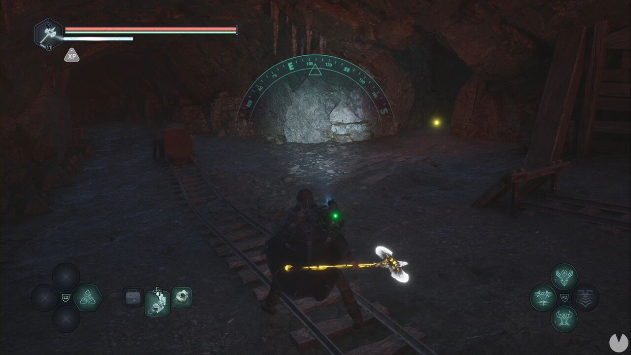 Hell is Us - Serpent's Maw, location of the Lymbic Rod - Grief, V and Note - Cryptic Motto in one of the mine tunnels