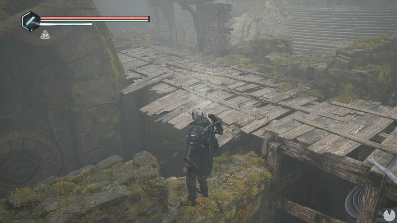 Hell is Us - Plains of Mist, point where you can drop inside the building beside the staircase
