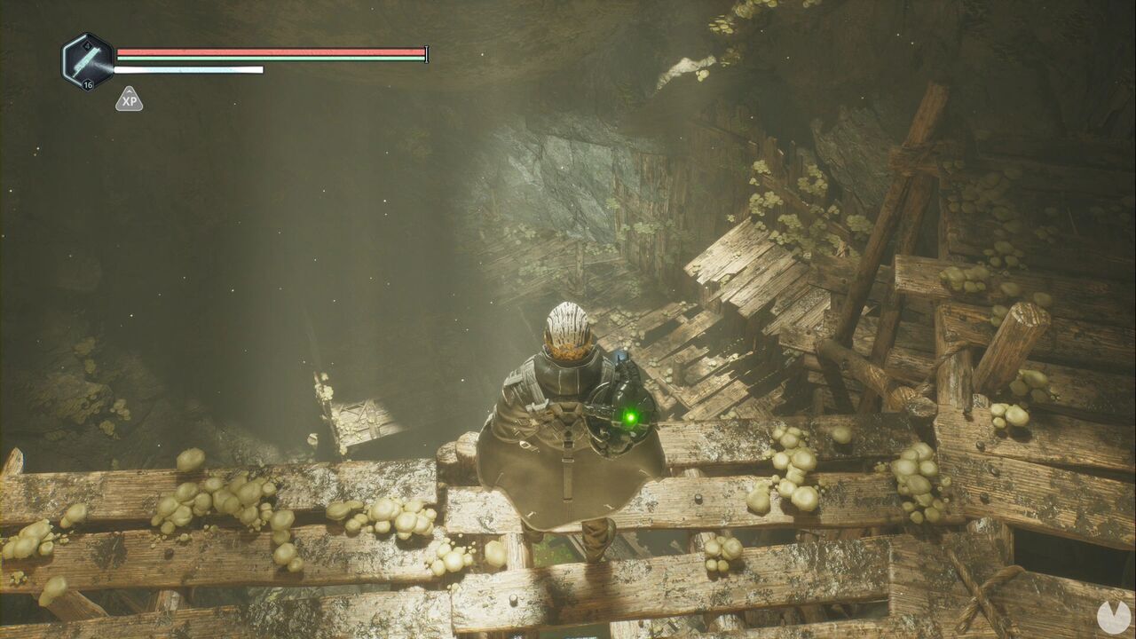 Hell is Us - Plains of Mist, area where you descend using the wooden scaffolding