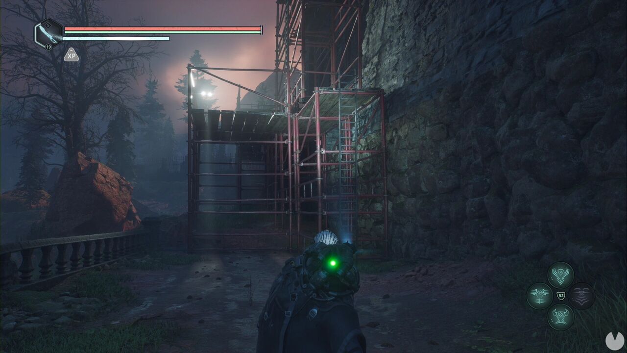 Hell is Us - Jeljin, scaffolding used to climb onto the church roof