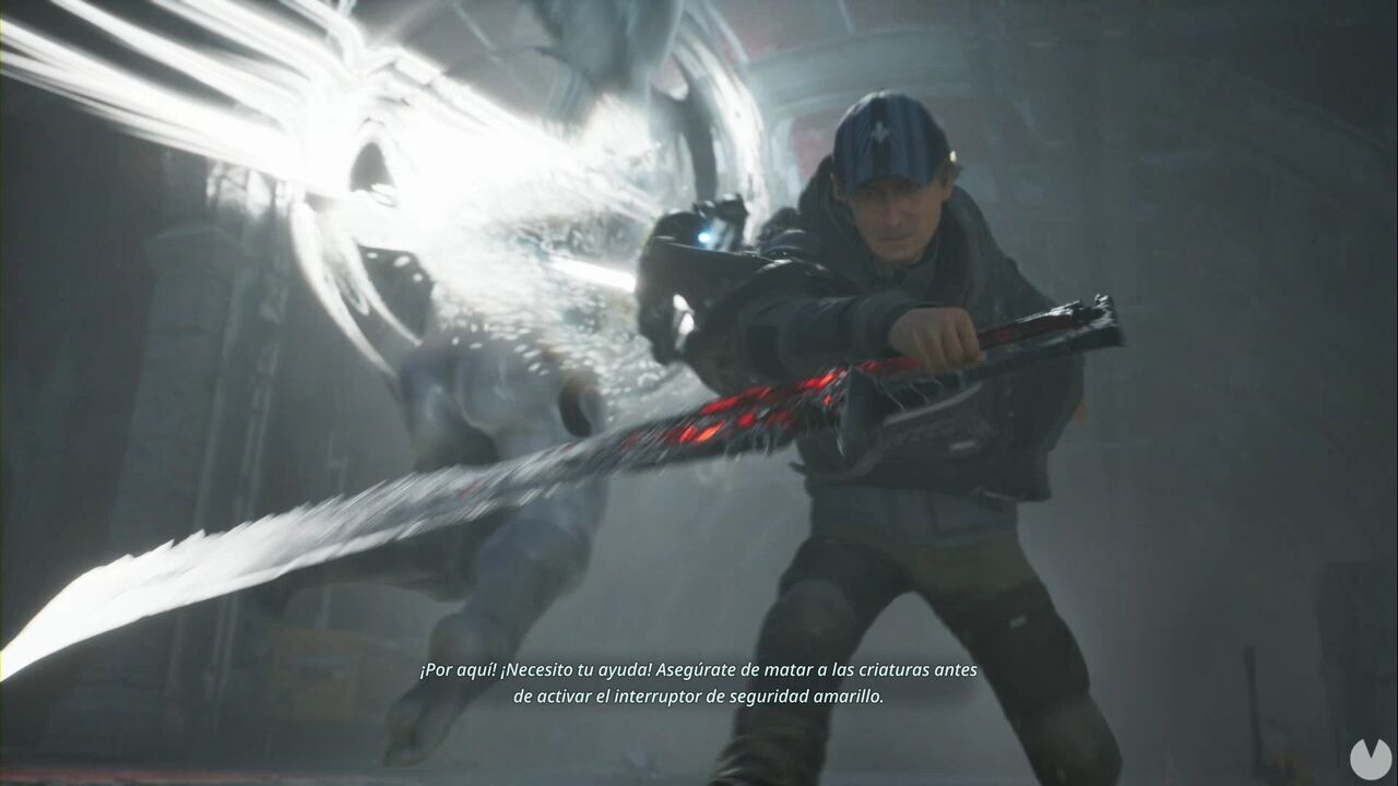 Hell is Us - NPCs asking R�mi to eliminate the enemies before activating the yellow grid