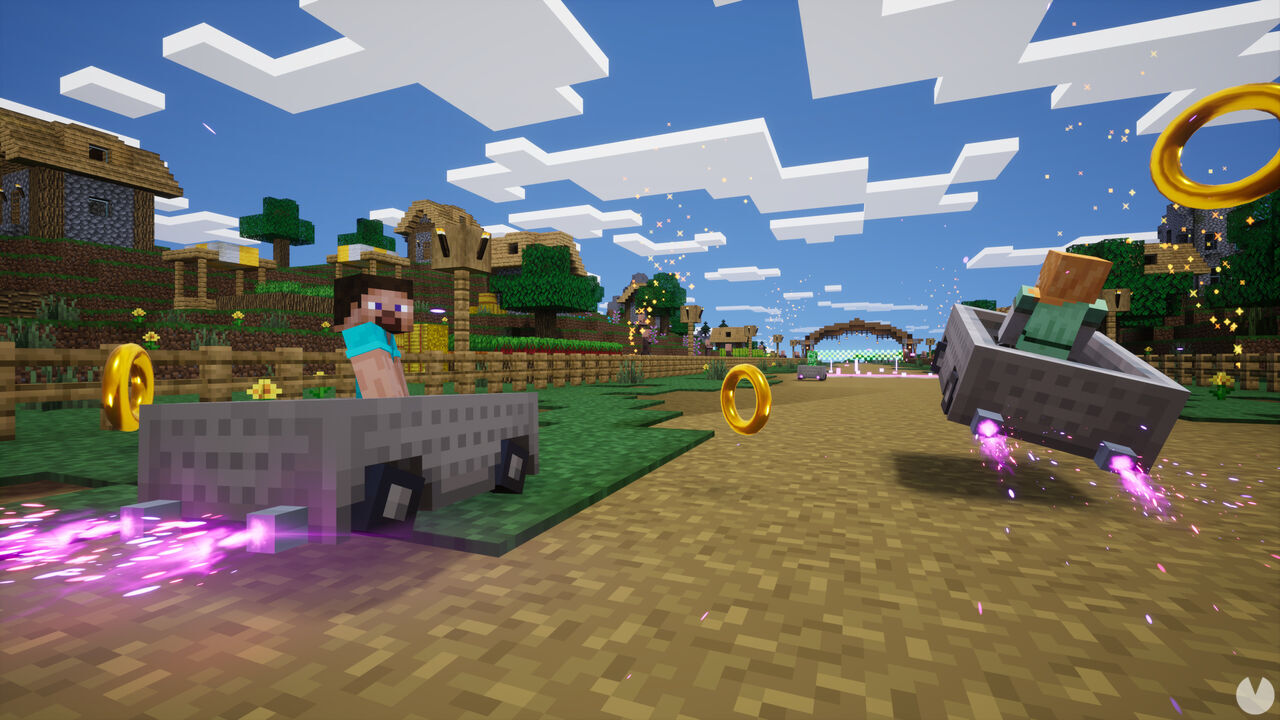 Minecraft y Sega se unen por la velocidad en un simpático DLC para Sonic Racing Crossworlds. Noticias en tiempo real