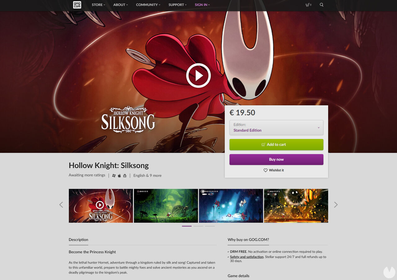 Silksong en GOG.