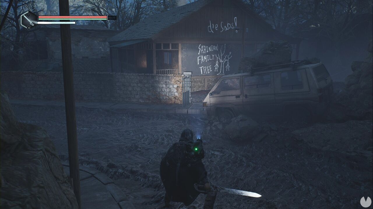 Hell is Us - Acasa Marshes, graffiti-covered building at Jova's southwestern exit