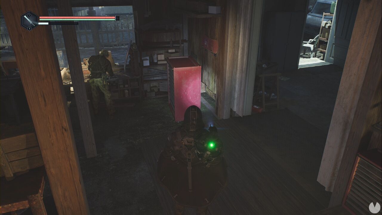 Hell is Us - Acasa Marshes, Lymbic Rod - Grief, Y beside Victor in his shop