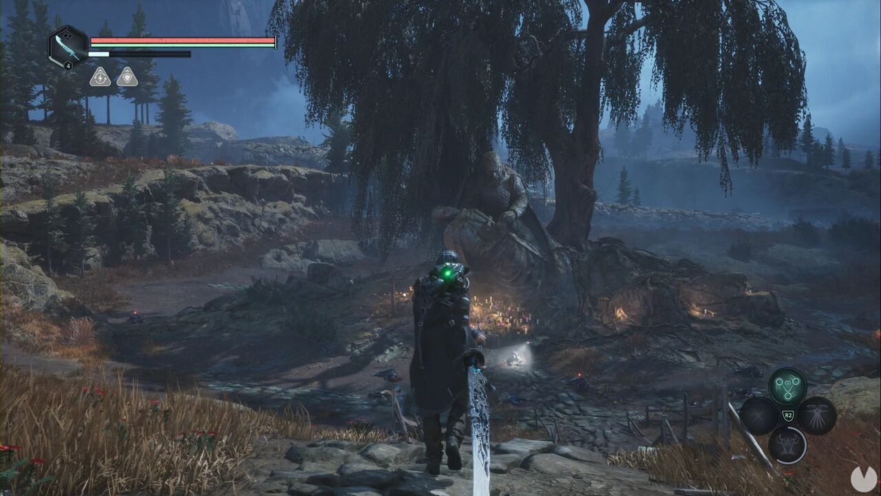 Hell is Us - Vyssa Hills, grieving knight statue in Vyssa Hills