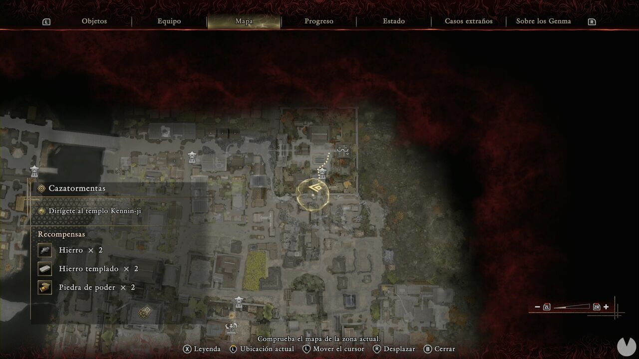 Onimusha: Way of the Sword - Storm Chaser: location of the Oni Glyph at Yasaka Shrine
