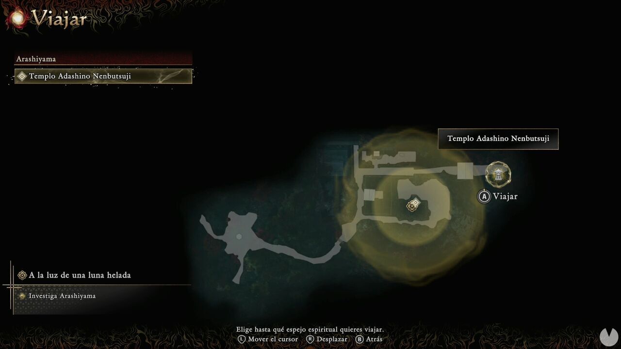 Onimusha: Way of the Sword - In the Light of an Icy Moon: location of the Adashino Nenbutsuji Temple Spirit Mirror