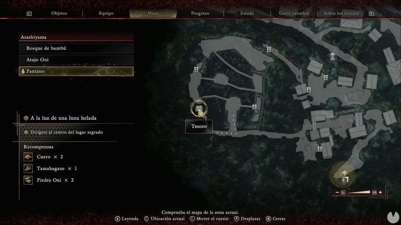 Onimusha: Way of the Sword - In the Light of an Icy Moon: location of the Treasure beyond the cannon in the Swamp